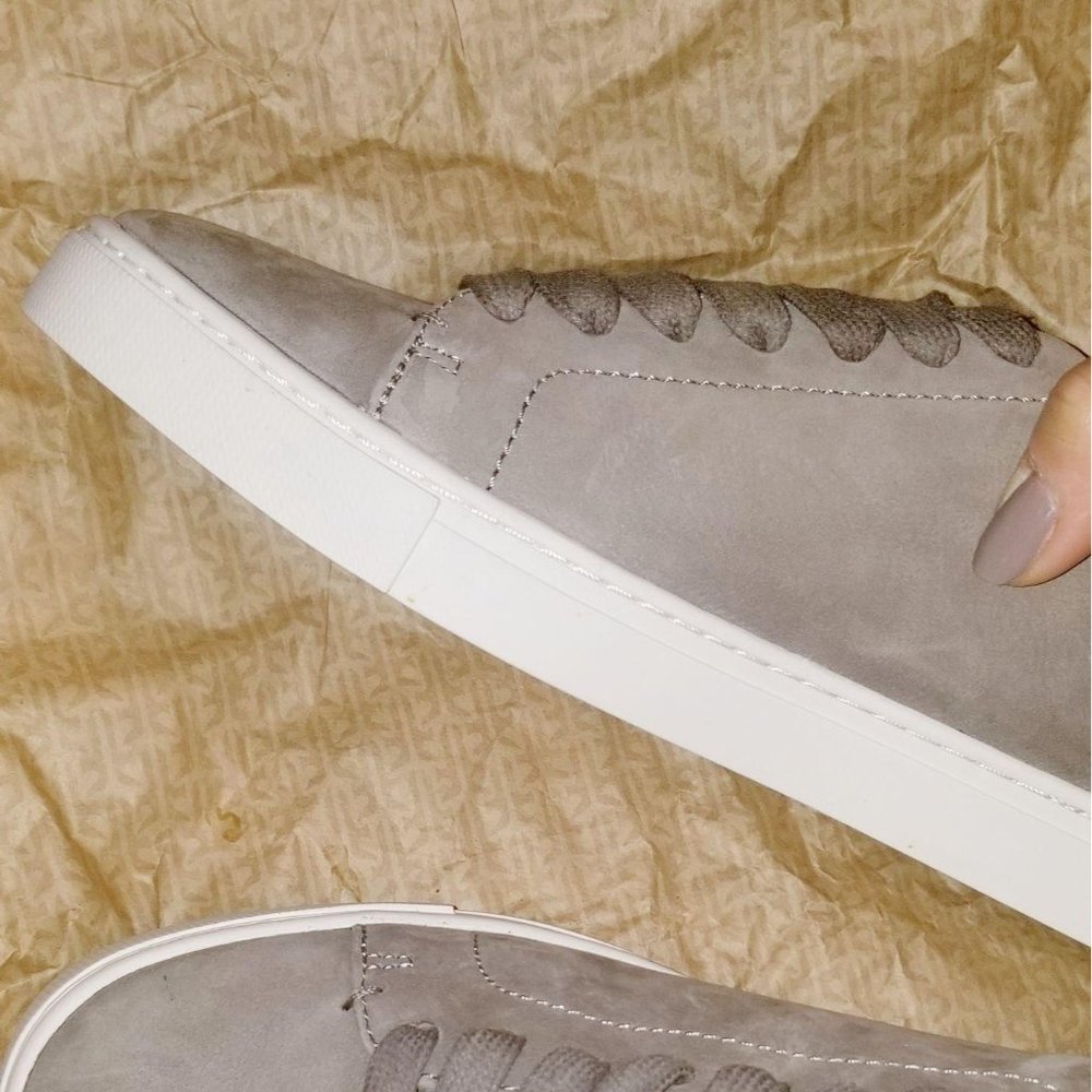 Frye Nubuck Leather Ivy Low Lace Sneakers Shoes - Picture 6 of 8